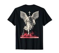Saint Michael Archangel Streetwear Heavy Metal Y2K (On Back) Camiseta