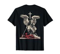 Saint Michael Archangel Streetwear Heavy Metal Y2K (On Back) Camiseta