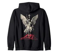 Saint Michael Archangel Streetwear Heavy Metal Y2K (On Back) Sudadera con Capucha