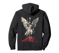 Saint Michael Archangel Streetwear Heavy Metal Y2K (On Back) Sudadera con Capucha