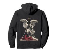 Saint Michael Archangel Streetwear Heavy Metal Y2K (On Back) Sudadera con Capucha