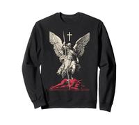 Saint Michael Archangel Urban Streetwear Heavy Metal Y2K Sudadera