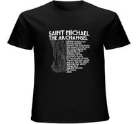 Saint Michael The Archangel Prayer Catholics Traditional Unisex T-Shirt Shirt Men's Top tee Black 3XL