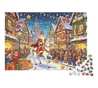 Saint Nicholas 1000 Piezas Puzzles Recycled Christmas Eve Puzzle for Personas Mayores Puzzle Game Props for Family and Friends Cumpleañoss Great Regalo 52x38cm/1000pcs