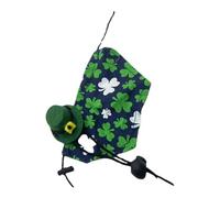 Saint-Patrick Pet Costume-Cape and Hat para Lizard | Pañuelo y Sombrero con patrón de trébol, Traje de Fiesta irlandés, Atuendo de Cosplay para Animales pequeños, Accesorio
