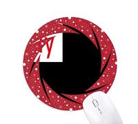 Saint Patrick 's Day celebrar Irlanda Wheel mouse pad de goma roja redonda