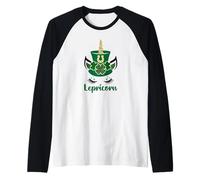 Saint Patricks Shamrock Lepricorn Kids St. Patrick's Day Camiseta Manga Raglan