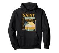 Saint Retro Palm Christian Faith Sunset Gráfico Sudadera con Capucha