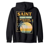 Saint Retro Palm Christian Faith Sunset Gráfico Sudadera con Capucha