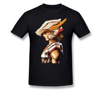 Saint Seya T Shirt Knights of The Zodiac Saint Seya T-Shirt Men Cotton Streetwear tee Shirt Men Short-Sleeve Printed Tshirt Black M