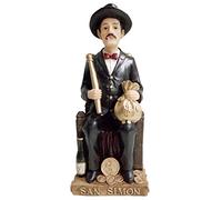 Saint Simon Statue 6 Inches Patron of Smoker Saint Simon Holy Figurine Hermano Simon, San Simon, Saint Simon, Maximón, A Drinking, Smoking, Womanizing Folkloric Saint of Guatemala