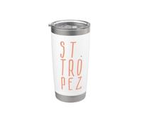 Saint Tropez French Riviera Vacation Travel Mujer Hombres Vaso térmico de acero inoxidable de doble pared