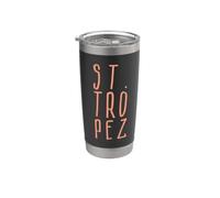 Saint Tropez French Riviera Vacation Travel Mujer Hombres Vaso térmico de acero inoxidable de doble pared