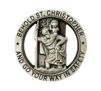 SaintChristopher Medal Car Saint Christopher Visor Clip Auto Visor Accessories Driving Amulet Patron Saint Periapt Multicolor