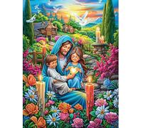 Sainte Famille Dans le Jardin Fleuri Rompecabezas 300 Piezas Cartón para Niños Mayores 14 Años Animal Planta Tiempo Libre Actividad Antiestrés Más Vendido Detalle Único Original 300 PCS