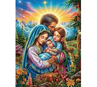 Sainte Famille Dans le Jardin Fleuri Rompecabezas 300 Piezas Cartón para Principiantes Mitos fantásticos Juego Familiar Ejercita La Mente Garantía Reposición Piezas 300 PCS
