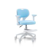 SAINUO Silla Escritorio Infantil Silla Oficina para Niños Silla Giratoria Ergonómica, Ajustable en Altura con Rueda de Gravedad y Reposapiés Ajustable para el Hogar, la Escuela-Blue