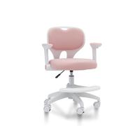 SAINUO Silla Escritorio Infantil Silla Oficina para Niños Silla Giratoria Ergonómica, Ajustable en Altura con Rueda de Gravedad y Reposapiés Ajustable para el Hogar, la Escuela-Pink