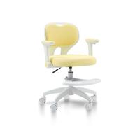 SAINUO Silla Escritorio Infantil Silla Oficina para Niños Silla Giratoria Ergonómica, Ajustable en Altura con Rueda de Gravedad y Reposapiés Ajustable para el Hogar, la Escuela-Yellow