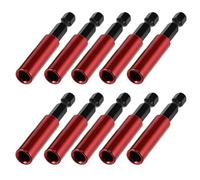 Saipor 10 piezas de 60 mm de longitud portapuntas magnéticas, acero S2 puerta boquilla atornilladora a choque, alargador atornillador vástago hexagonal 1/4 pulgadas, Herramientas