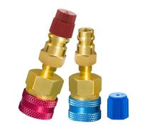 Saipor 2 Piezas Adaptadores de Acopladores Rápidos R1234YF, Adaptadores R1234yf a R134a Lado Alto/Abajo Adaptador Kit para R1234YF Sistema de Refrigerante de Carga de Descarga A/C
