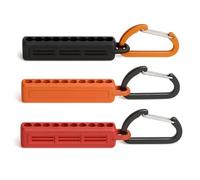 Saipor 3 piezas portapuntas de destornillador, organizador de boquillas, portapuntas hexagonales de 1/4" con mosquetones, 10 agujeros portapuntas atornilladoras