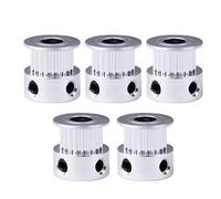 Saipor 5 unidades de disco dentado GT2 de aluminio con 20 dientes, orificio de 6,35 mm GT2, polea para impresora 3D Reprap 6 mm de ancho