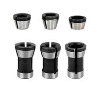Saipor 6 unids de alta precisión Trimmer Collet adaptador 6mm 1/4 "8mm Router Bit Collet Chuck adaptador de sujeción para grabado máquina de corte Router eléctrico fresadora
