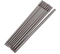 Saipor 8pcs puntas de destornillador de cabeza Torx de 200 mm de largo, juego de brocas Torx magnéticas a prueba de manipulaciones, brocas Torx de seguridad de vástago hexagonal de 1/4“ T8-T40