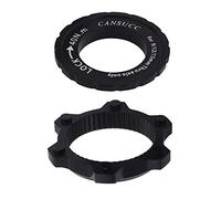 Saipor Disco de freno Center Lock adaptador 6 pernos bicicleta Centerlock con anillo de bloqueo central de aleación de aluminio 6 agujeros MTB accesorios de bicicleta (negro)