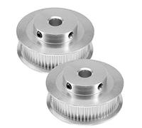 Saipor Juego de 2 correas dentadas GT2, de aluminio, para correa dentada GT2, para impresora 3D GT2, polea de correa dentada de 6 mm de ancho (60 dientes de 5 mm de orificio)