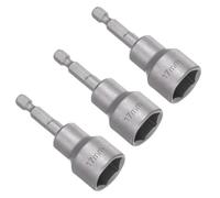 Saipor Juego de 3 brocas magnéticas de 17 mm, puntas de destornillador de 1/4 pulgadas, adaptador de enchufe métrico, juego de destornilladores de tuerca hexagonal, 65 mm de longitud