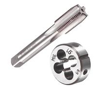 Saipor M16 X 1,5 Métrico Macho y Hileras, M16 X 1,5 mm Kit de Roscado y Rosca HSS Macho de Mano Recta Rosca