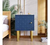 Sairedel Juego de 2 mesitas de noche extra, azul marino, mesa extra compatible con cualquier cama y dormitorio - H51 × L35 × P35 cm