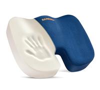 SAIREIDER Cojines de silla para oficina, almohadillas de espuma viscoelástica para dolor de coxis, cojín de asiento de coche, almohada de alivio de ciática, postura correcta al sentarse (azul marino)
