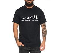 Saitama Evolution Camiseta de Hombre Saitama Punch One Anime Manga, Farbe2:Negro, Größe2:XX-Large