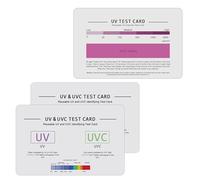 SaiTech IT Paquete de 2 tarjetas de prueba UV y UVC y tarjeta de prueba de intensidad UV | Tarjeta de prueba UV 3 en 1 | Tarjeta de identificación de luz UVA y UVC | Bombilla UV y tarjeta de lectura