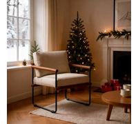 Saitedudu Sillon Relax Reclinable con Cojín, Butaca Dormitorio Estilo Moderno, Sillon Lectura Estructura Metálica Soporte 150 kg para Salón Dormitorio u Oficina