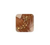 Saituo Home 16 Piezas Anillos Mujer Oro,Anillo de Estilo Bohemio Ajustable Mujer Stackable Niña Anillos GeoméTricos Adecuado para Fiestas,Bailes,Citas