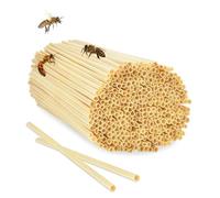 Saituo Home 500 Piezas Tubos Nidos para Hotel de Insectos, Hotel de Insectos,14,5cm Natural Pajitas de Trigo, Diámetro 2,5-5 mm, para Material de Relleno para Abejas Silvestres, Casa para Abejas