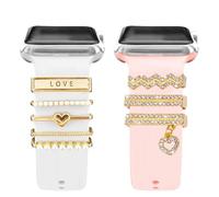 Saituo Home 8 Piezas Accesorios de Correa para Relojes Inteligentes | Dije Personalizado para Correa de Reloj Inteligente, Encantos de Joyería para Watch Bands, Compatible con Todas las Pulseras