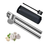 Saituo Home Prensa Ajos, Garlic Press Profesional para Cocina, Machacador de Ajos con Pelador de Ajo de Silicona y Cepillo para Limpieza, Picador de Ajo Fácil de Usar y Limpiar