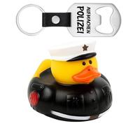 Saituo Home Set de Regalo de Policía, Patos de Goma de la Policía, Llavero Abrebotellas de Policías, Patitos de Goma Chirriante y Llaveros Conveniente, Regalo Divertido para Papá Mamá Colega Novia