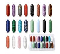 SaiXuan 20 Pcs Cristales Curativos Piedras,7 Piedras Chakrass para Alineación de Chakras, Meditación y Energía, Amatista, Obsidiana, Ojo de Tigre, Regalo Mujeres Navidad, Terapia de Cristal