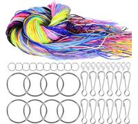 SaiXuan 200PCS Kit de Hilos para Hacer Pulseras,20 Colores Scooby Doo en PVC con 40 Accesorios - Ideal para Pulseras, Llaveros y Manualidades DIY, Incluye Anillas y Ganchos