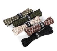 SaiXuan 50M Cuerda Paracord 4mm, 5 Piezas 33ft Cuerda Paracord,Carga Máximade 250kg, 7 Core Strands, Paracord en Nylon, para Supervivencia, Camping, Senderismo, DIY Pulsera Paracord, 5 Colores, 165ft