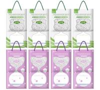 SaiXuan Bolsas Antihumedad Colgantes, 8 Piezas 100g Bolsas Antihumedad Armarios con Olor a Lavanda, Deshumidificador Armario para Coches, Baños, Zapateros, con Efecto Anti Humedad para Armario