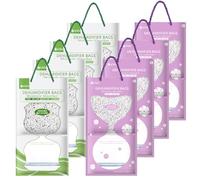 SaiXuan Bolsas Antihumedad Colgantes, 8 Piezas 100g Bolsas Antihumedad Armarios con Olor a Lavanda, Deshumidificador Armario para Coches, Baños, Zapateros, con Efecto Anti Humedad para Armario