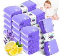 SaiXuan Pack de 15 Recambios Papelera Pañales 4,5M Compatibles con Twist & Click, Sangenic Tec, Simplee - Antiodor, sin BPA, Bolsas Recambio Ecológicas para Pañales Bebé, Lavanda & Limón