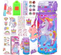 SaiXuan Unicornio Niña Juguete 4 5 6 7 8 9 10 11 años 600ml, Manualidades Creativas con Pegatinas de Diamantes y Pintura Diamante, Regalo Niña para Cumpleaños, Navidad y Regreso a Clases
